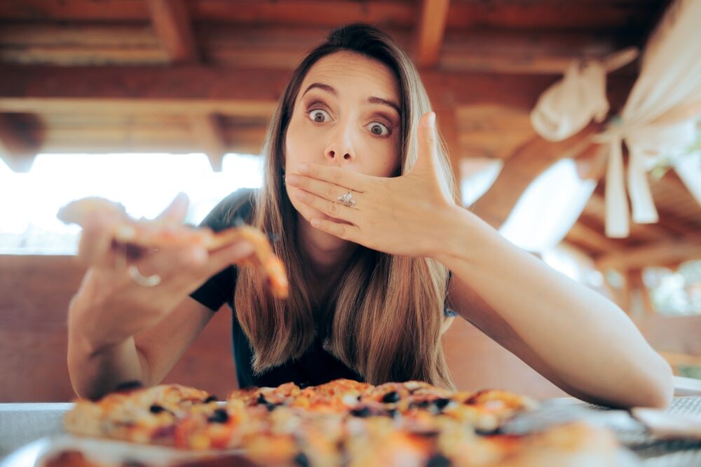 Eating Pizza Feeling Sick